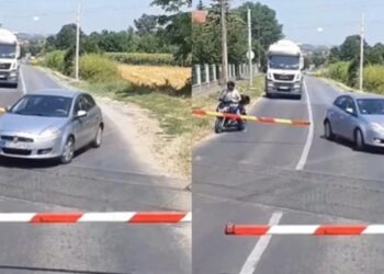 Bahata vožnja na pružnom prelazu u Ralji