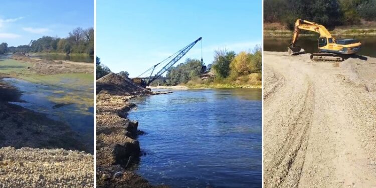 Uhapšen muškarac iz Velike Plane: Iskopavao šljunak i pesak iz korita Velike Morave
