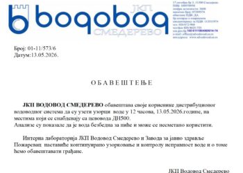 JKP Vodovod Smederevo: Novi rezultati kvaliteta vode