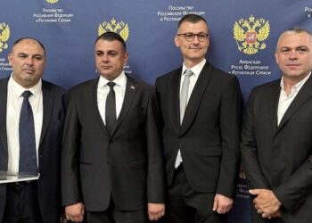 Delegacija Podunavskog okruga na prijemu u Ambasadi Ruske Federacije