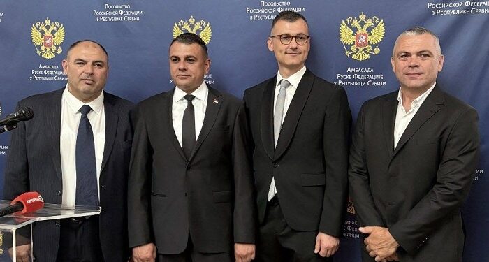 Delegacija Podunavskog okruga na prijemu u Ambasadi Ruske Federacije