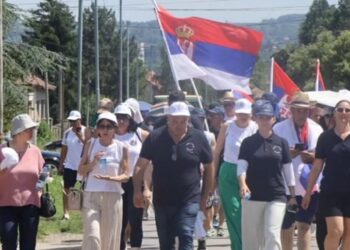 Za stabilnost i budućnost: Aktivisti SNS iz Smedereva i Velike Plane nastavili marš ka prestonici