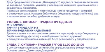 Smederevo: Program Dečije nedelje 2026.
